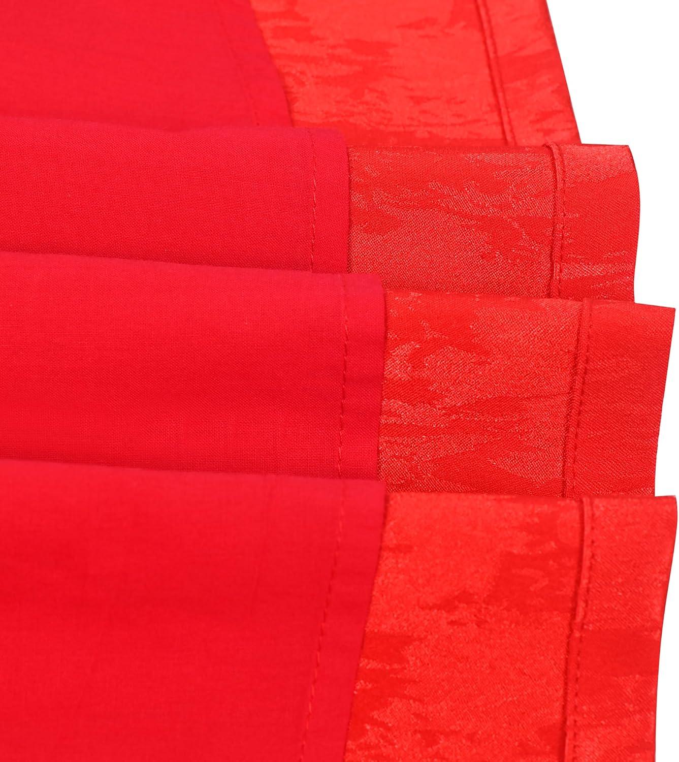 imageSunny Fashion Girls Dress Satin Butterfly Hydrangea Flower Printed Size 512Shiny Red