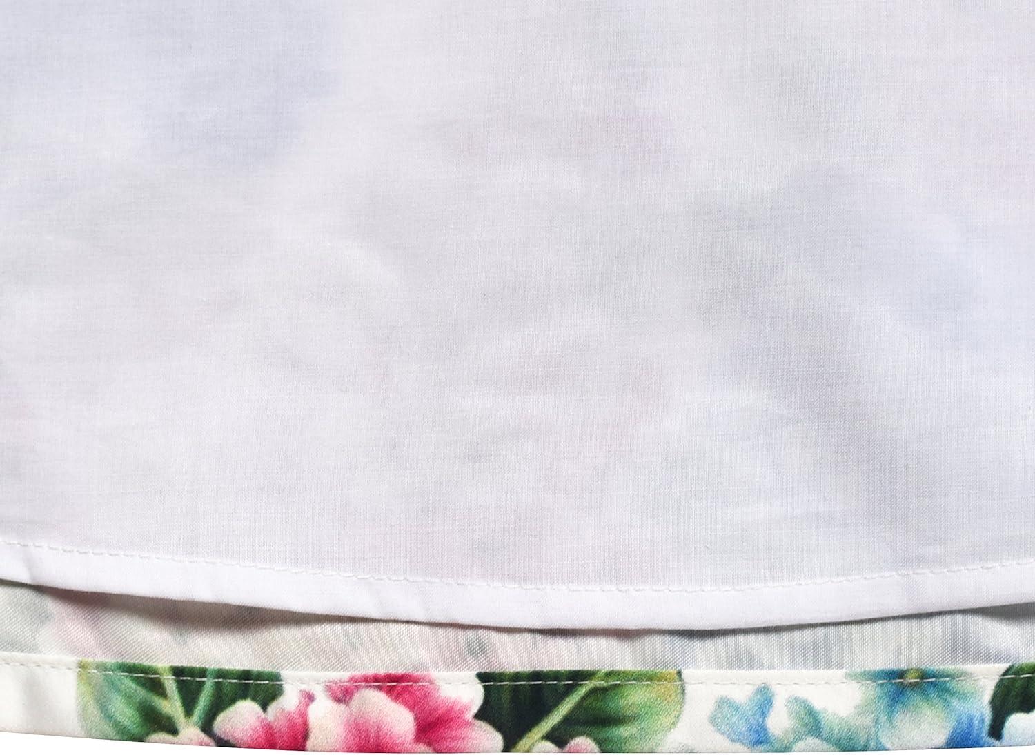 imageSunny Fashion Girls Dress Satin Butterfly Hydrangea Flower Printed Size 512White and Blue