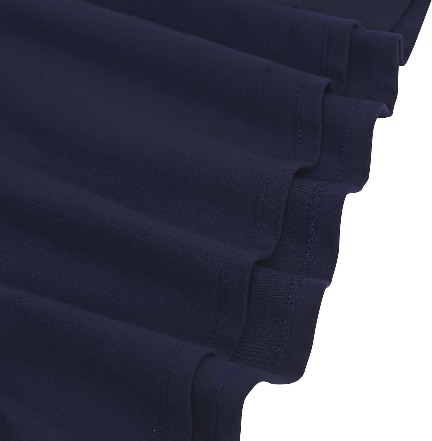 imageSunny Fashion Girls Dress TShirt Basic Vintage Loose Straight Casual SchoolNavy Blue