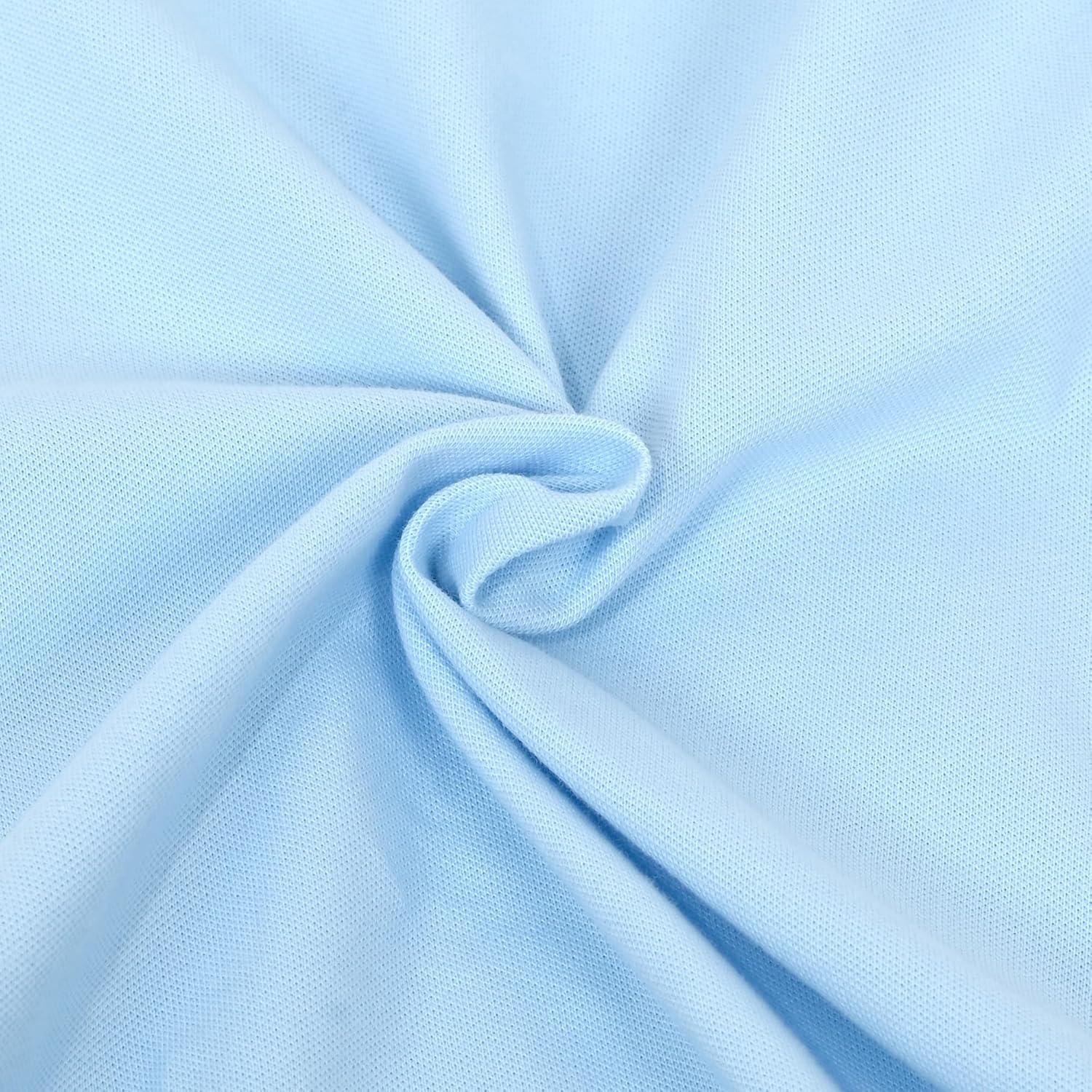 imageSunny Fashion Girls Dress TShirt Basic Vintage Loose Straight Casual SchoolSky Blue