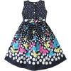 Girls Dress Blue Polka Dot Party Sundress