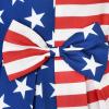 Sunny Fashion Girls Dress Color Block Contrast Bow Tie Everyday Party Size 4-14(American Flag)