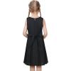 Sunny Fashion Girls Dress Color Block Contrast Bow Tie Everyday Party Size 4-14(Black Red Heart)