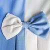 Sunny Fashion Girls Dress Color Block Contrast Bow Tie Everyday Party Size 4-14(Sky Blue)