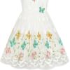 Sunny Fashion Girls Dress Easter Illusion Yoke Party Dress Size 7-14