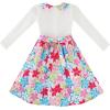 Sunny Fashion Girls Dress Lace Collar Princess Elegant Birthday Party Size 4-12