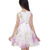 Sunny Fashion Girls Dress Lace Pleated Bodice Flower Detailing Skirt Purple