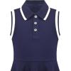 Sunny Fashion Girls Dress Navy Knit Polo Collar School Classic Casual Back to School Everyday(Blue)
