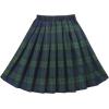 Sunny Fashion Girls Skirt Back School Uniform Red Tartan Skirt Size 4-14(Green Plaid)