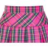 Sunny Fashion Girls Skirt Back School Uniform Red Tartan Skirt Size 4-14(Pink)