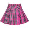 Sunny Fashion Girls Skirt Back School Uniform Red Tartan Skirt Size 4-14(Pink)