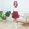Sunny Fashion Girls Skirt Back School Uniform Red Tartan Skirt Size 4-14(Red)