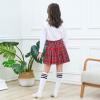 Sunny Fashion Girls Skirt Back School Uniform Red Tartan Skirt Size 4-14(Red)