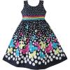 Girls Dress Blue Polka Dot Party Sundress
