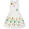 Sunny Fashion Girls Dress Easter Illusion Yoke Party Dress Size 7-14