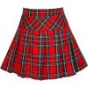 Sunny Fashion Girls Skirt Back School Uniform Red Tartan Skirt Size 4-14(Red)