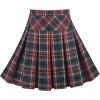Sunny Fashion Girls Skirt Back School Uniform Red Tartan Skirt Size 4-14(Red Green Plaid)