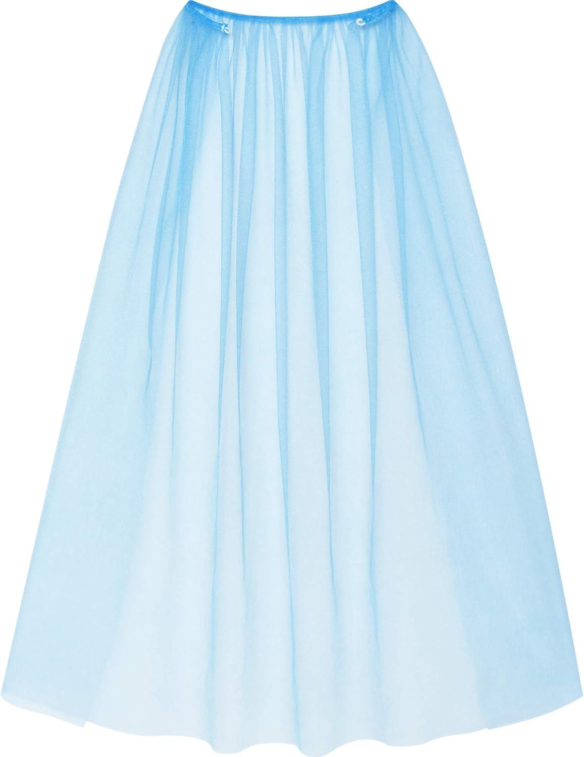 imageGirls Dress Snow Queen Ice Snowflake Crown Wand Princess Costume Size 8