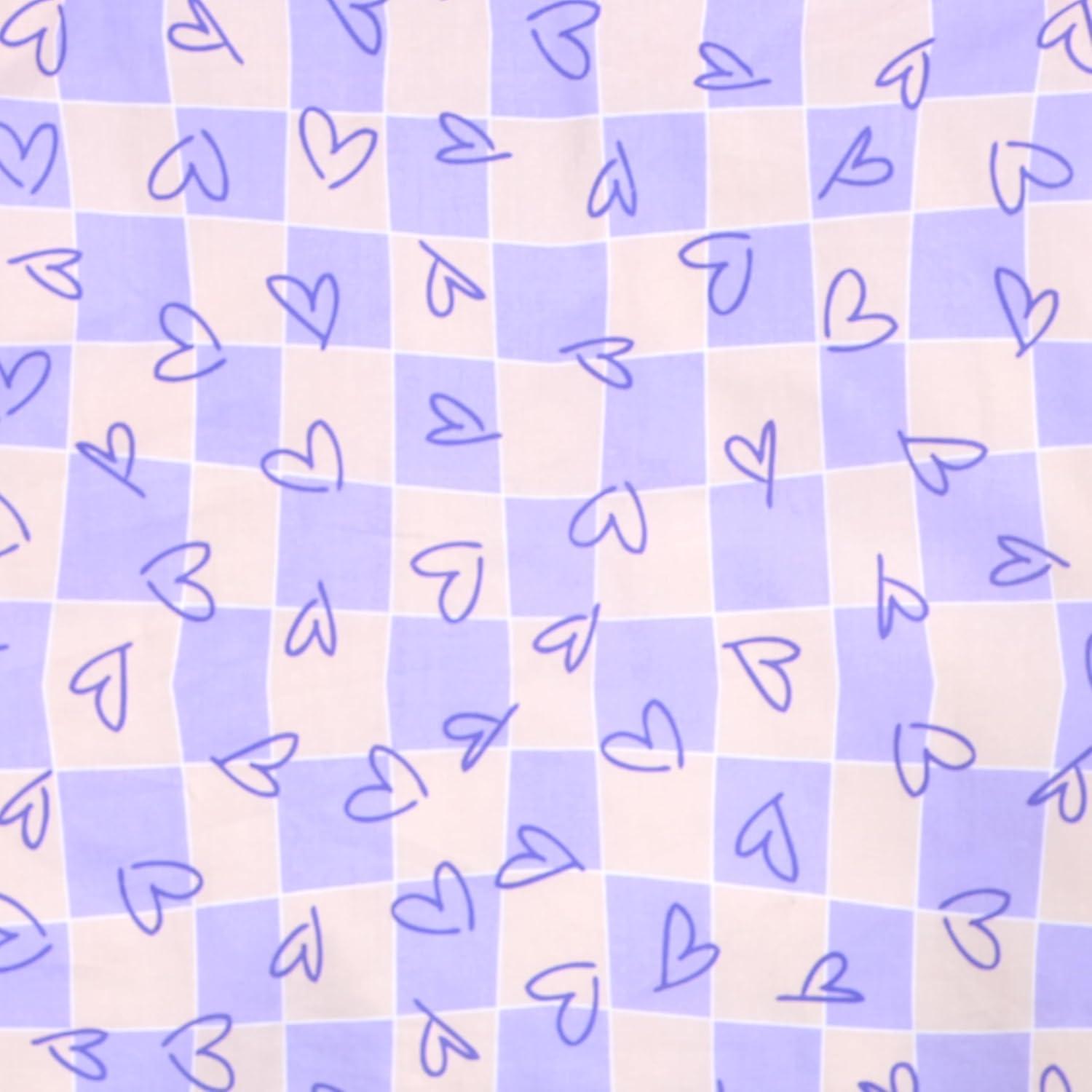 imageSunny Fashion Girls Dress Heart Print PinkPurple Heart