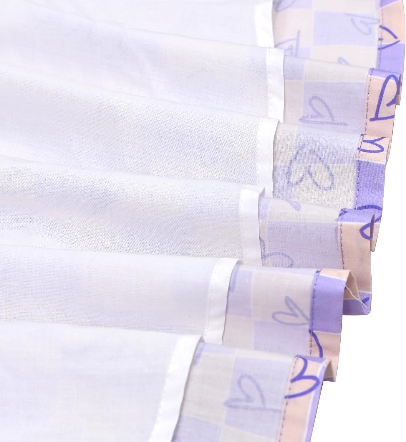 imageSunny Fashion Girls Dress Heart Print PinkPurple Heart