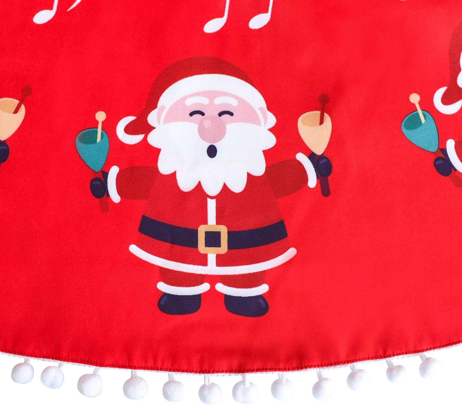 imageSunny Fashion Girls Dress Jingle Bell Red Cape Cloak Christmas New YearSanta Red