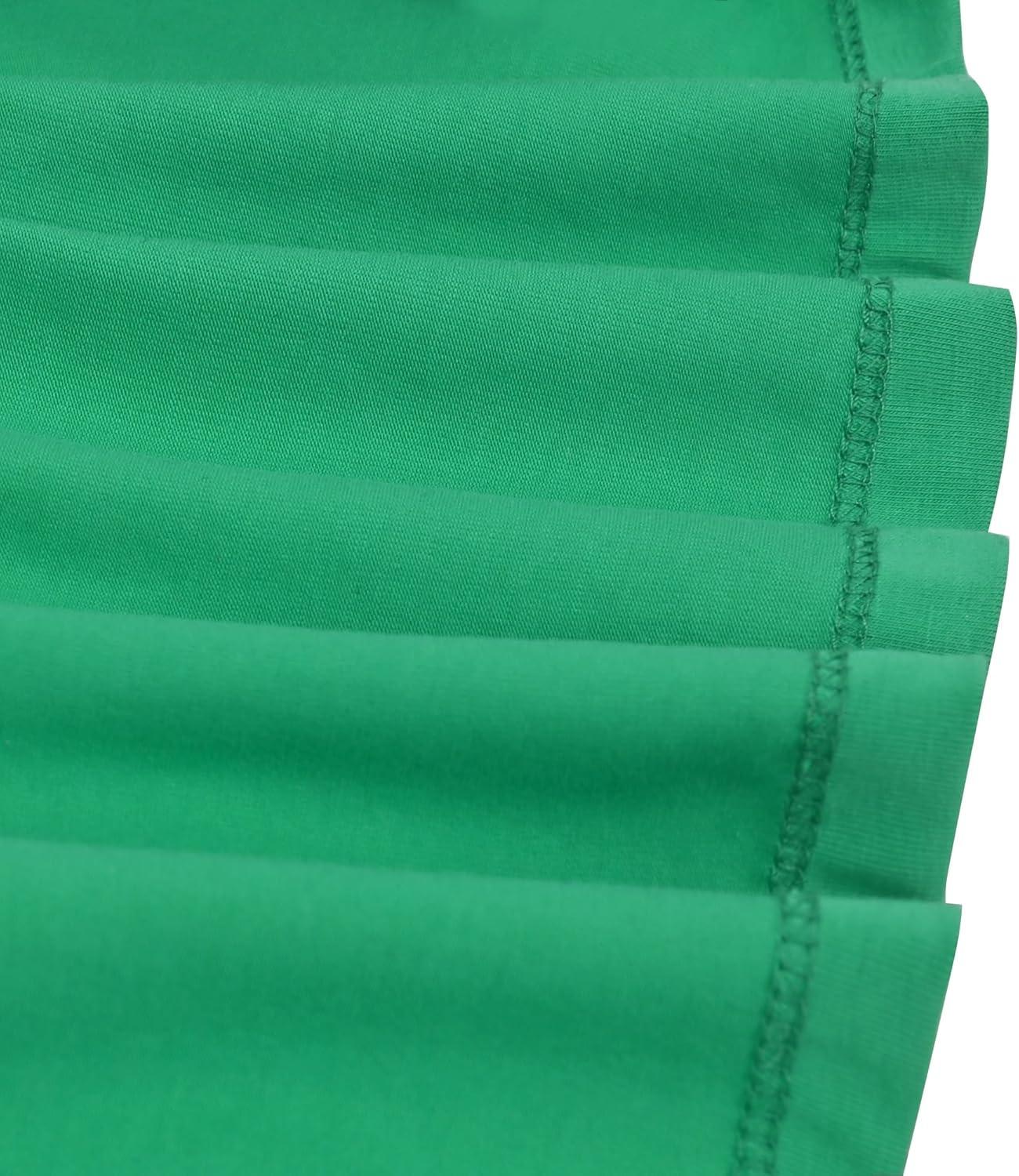 imageSunny Fashion Girls Dress Mermaid Princess Long Sleeve Pocket Casual CottonGreen Bunny