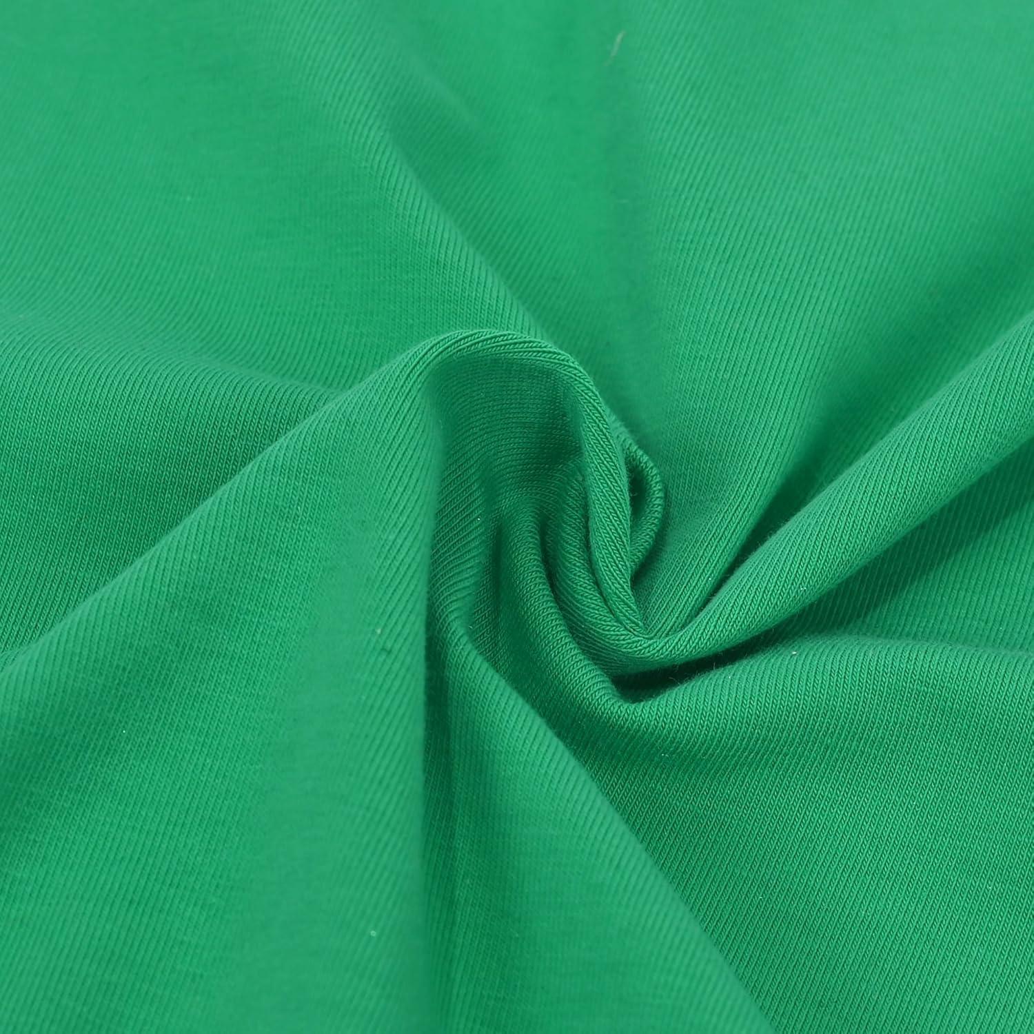 imageSunny Fashion Girls Dress Mermaid Princess Long Sleeve Pocket Casual CottonGreen Bunny