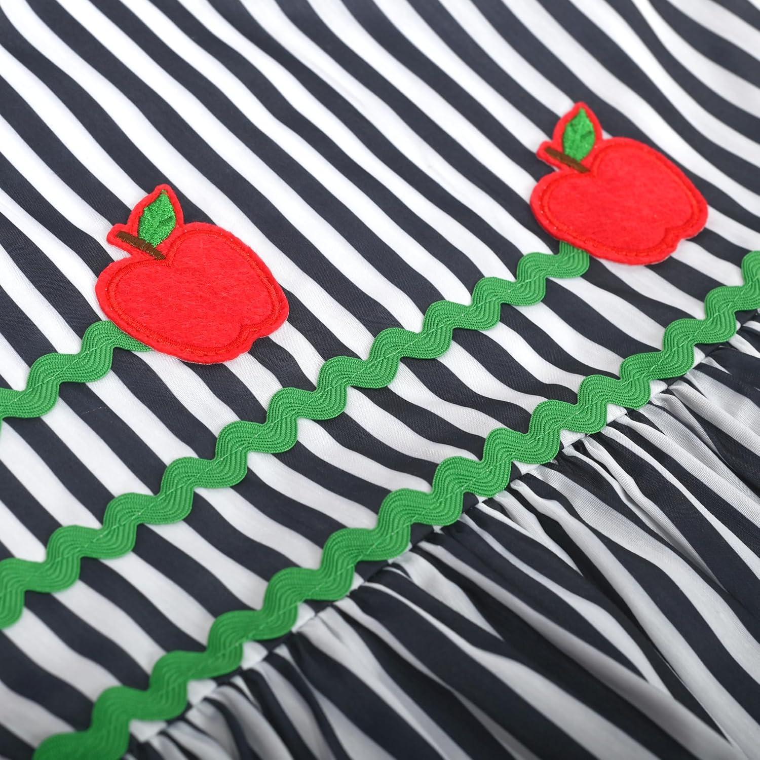 imageSunny Fashion Girls Dress Rose Flower Double Bow Tie Party SundressBlue Apple