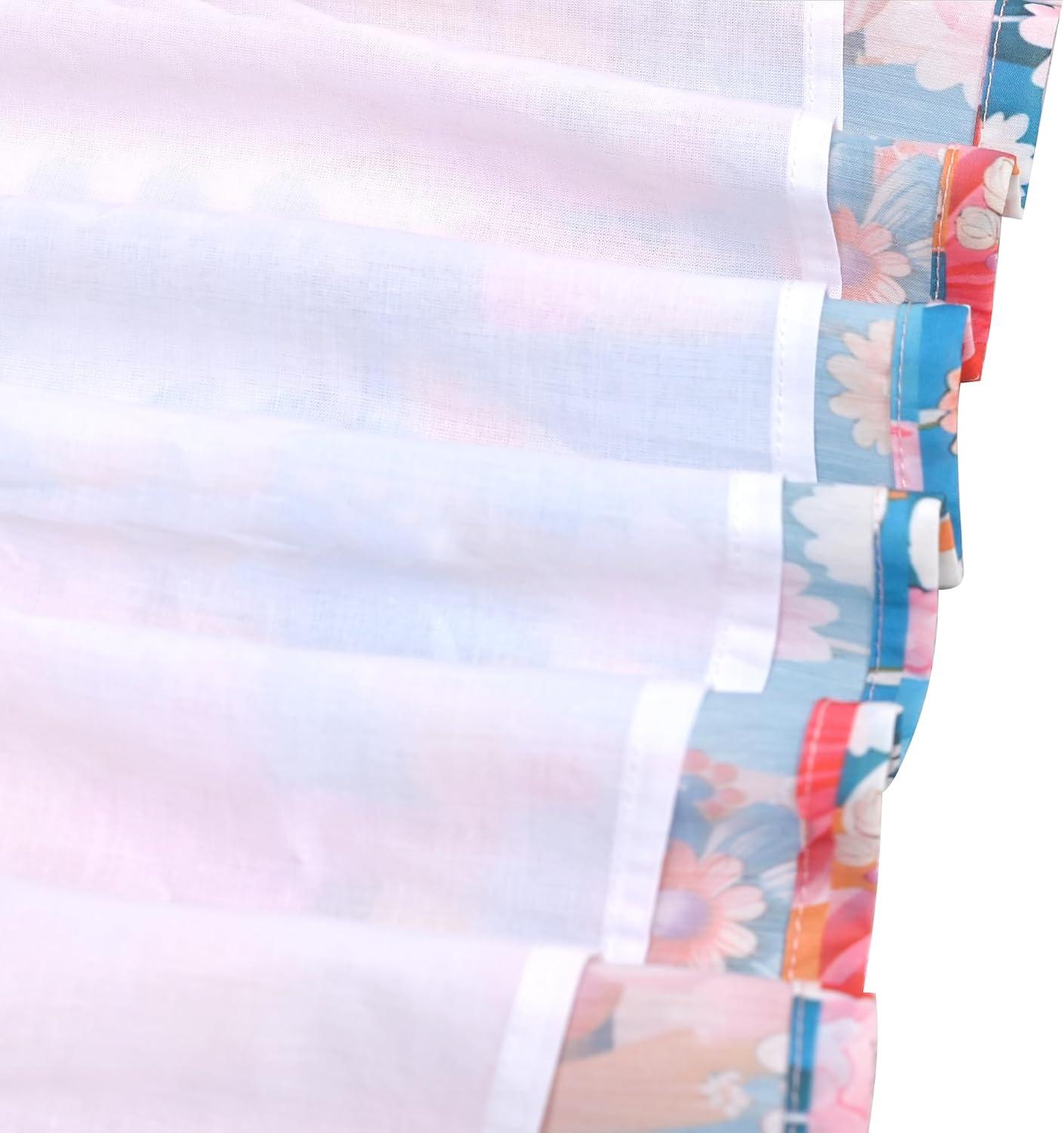 imageSunny Fashion Girls Dress Rose Flower Double Bow Tie Party SundressPink Ballon