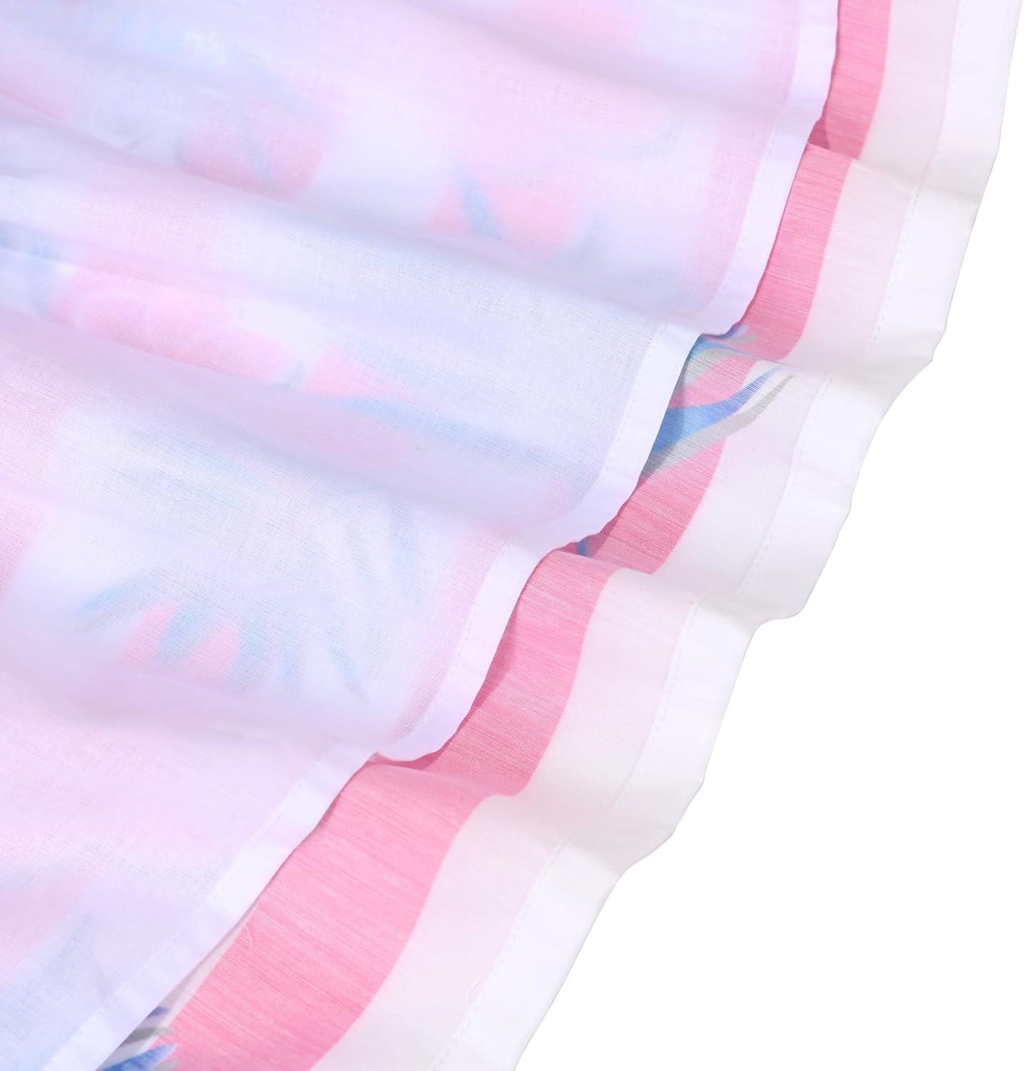 imageSunny Fashion Girls Dress Rose Flower Double Bow Tie Party SundressPink Striped