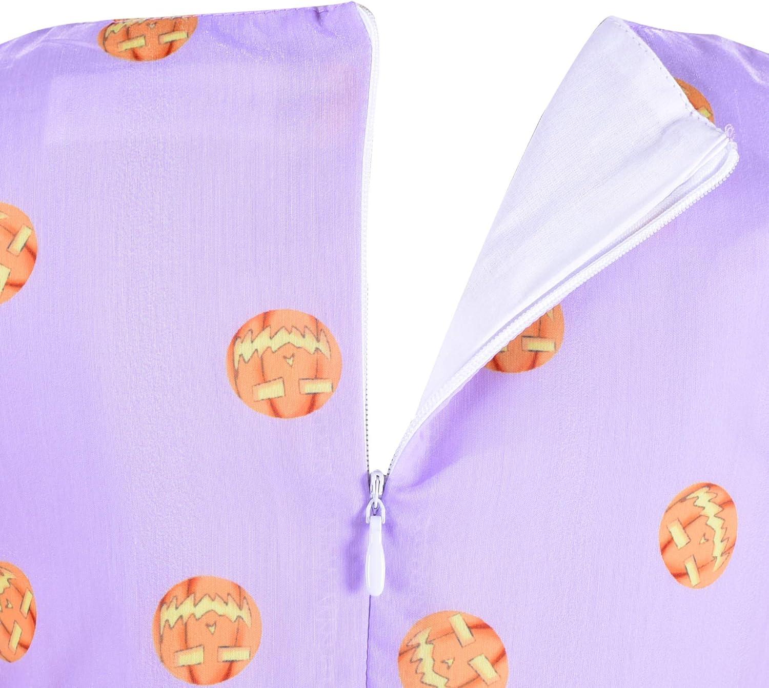 imageSunny Fashion Girls Dress Rose Flower Double Bow Tie Party SundressPurple Pumpkin