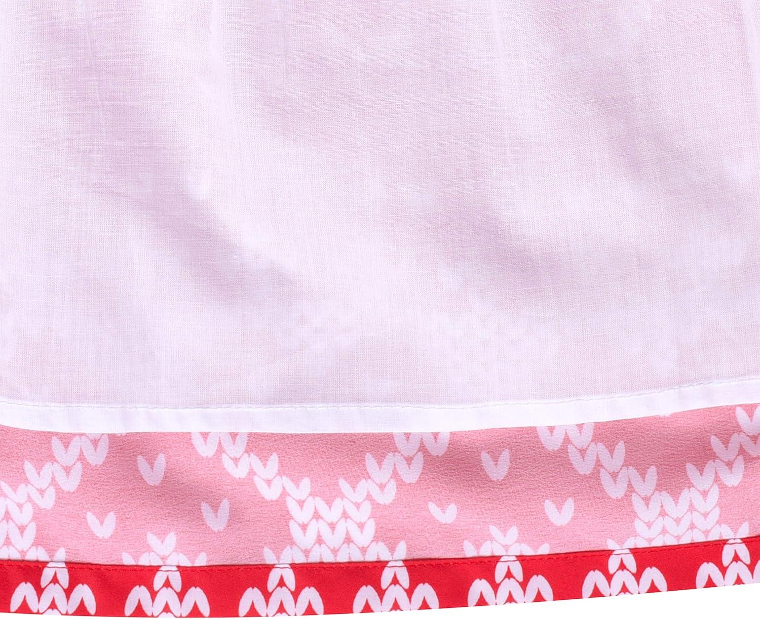 imageSunny Fashion Girls Dress Rose Flower Double Bow Tie Party SundressRed Snowflakes