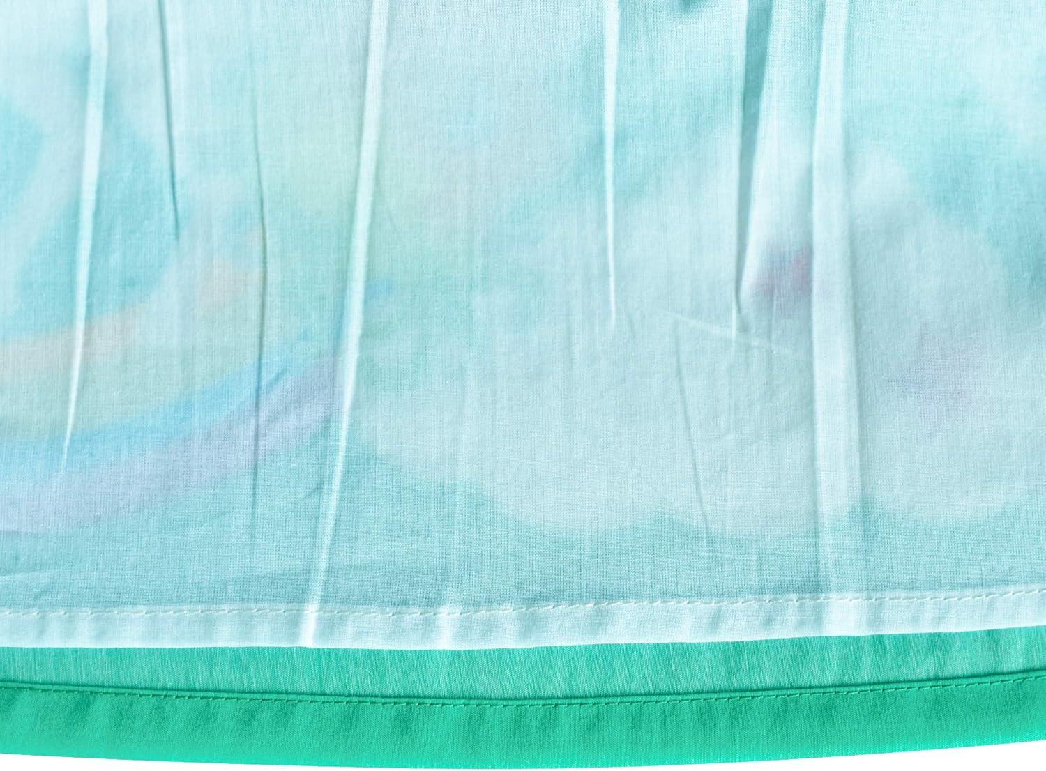 imageSunny Fashion Girls Dress Rose Flower Double Bow Tie Party SundressTurquoise