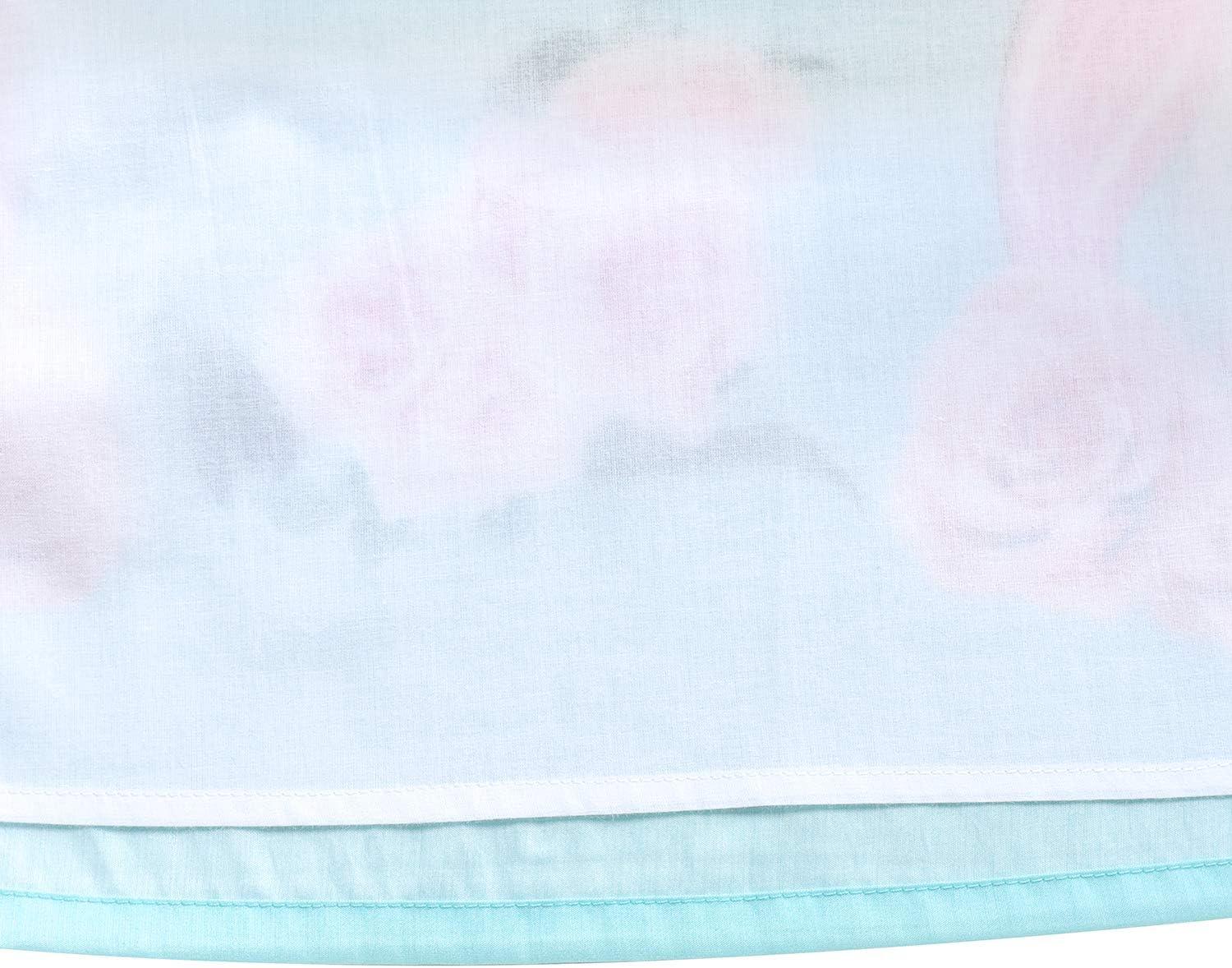 imageSunny Fashion Girls Dress Rose Flower Double Bow Tie Party SundressTurquoise Unicorn