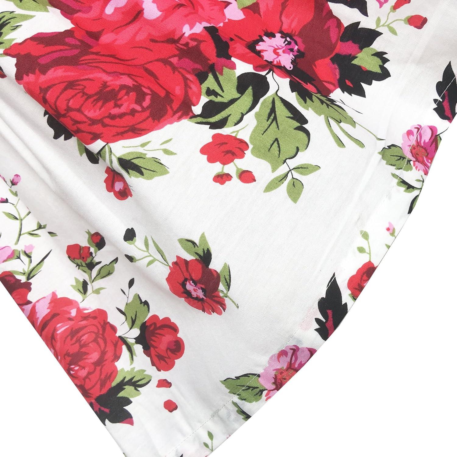 imageSunny Fashion Girls Dress Rose Flower Double Bow Tie Party SundressWhite