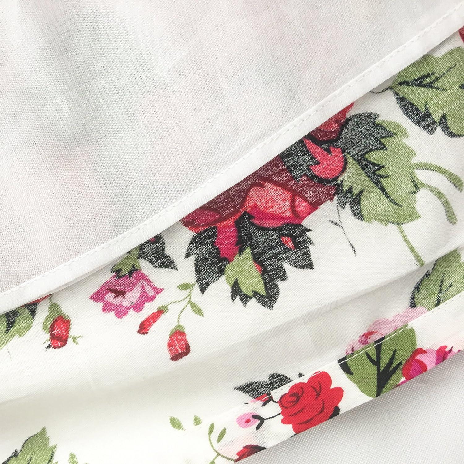 imageSunny Fashion Girls Dress Rose Flower Double Bow Tie Party SundressWhite