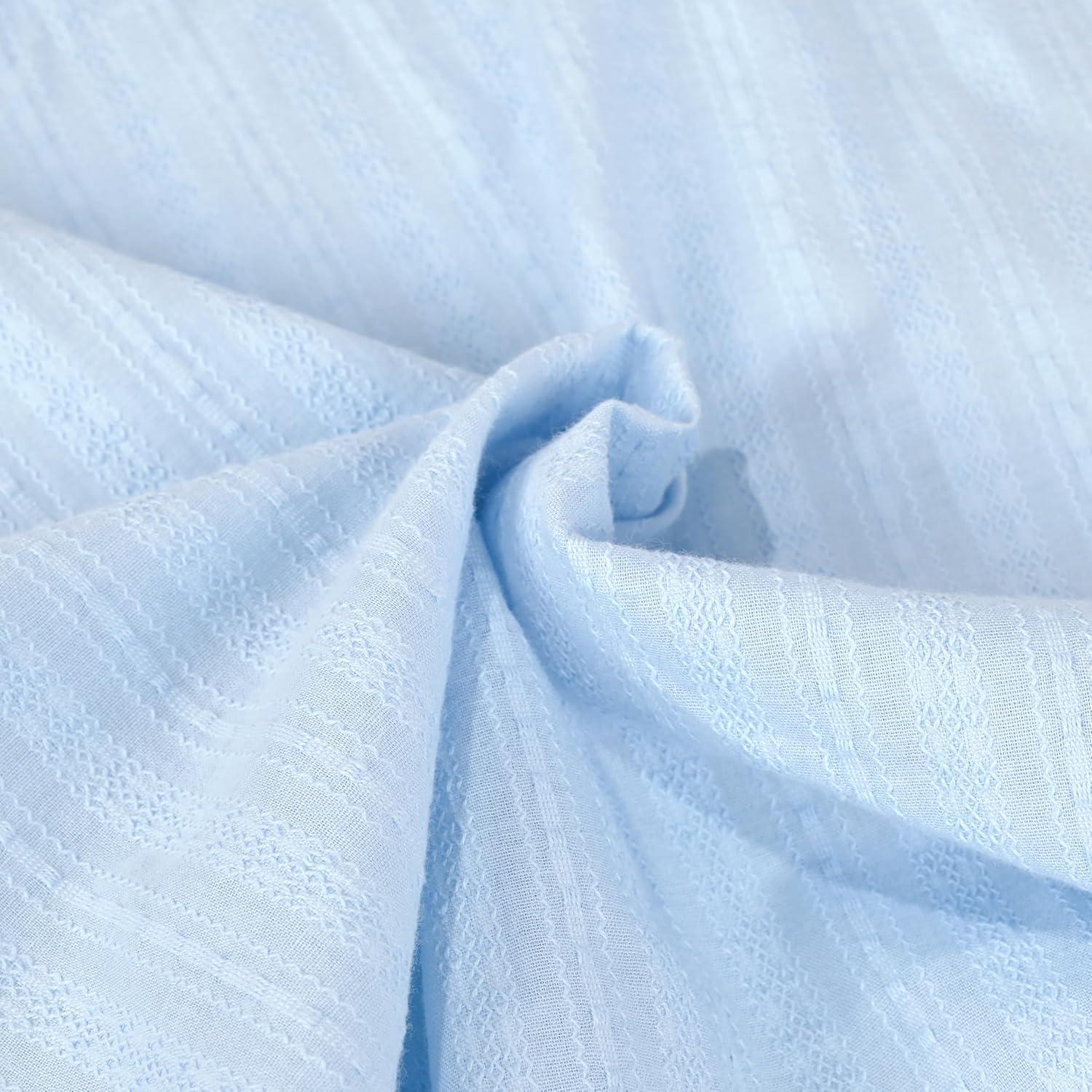 imageSunny Fashion Girls Dress School Uniform Letter Print Sleeveless Ruffle DressSky Blue