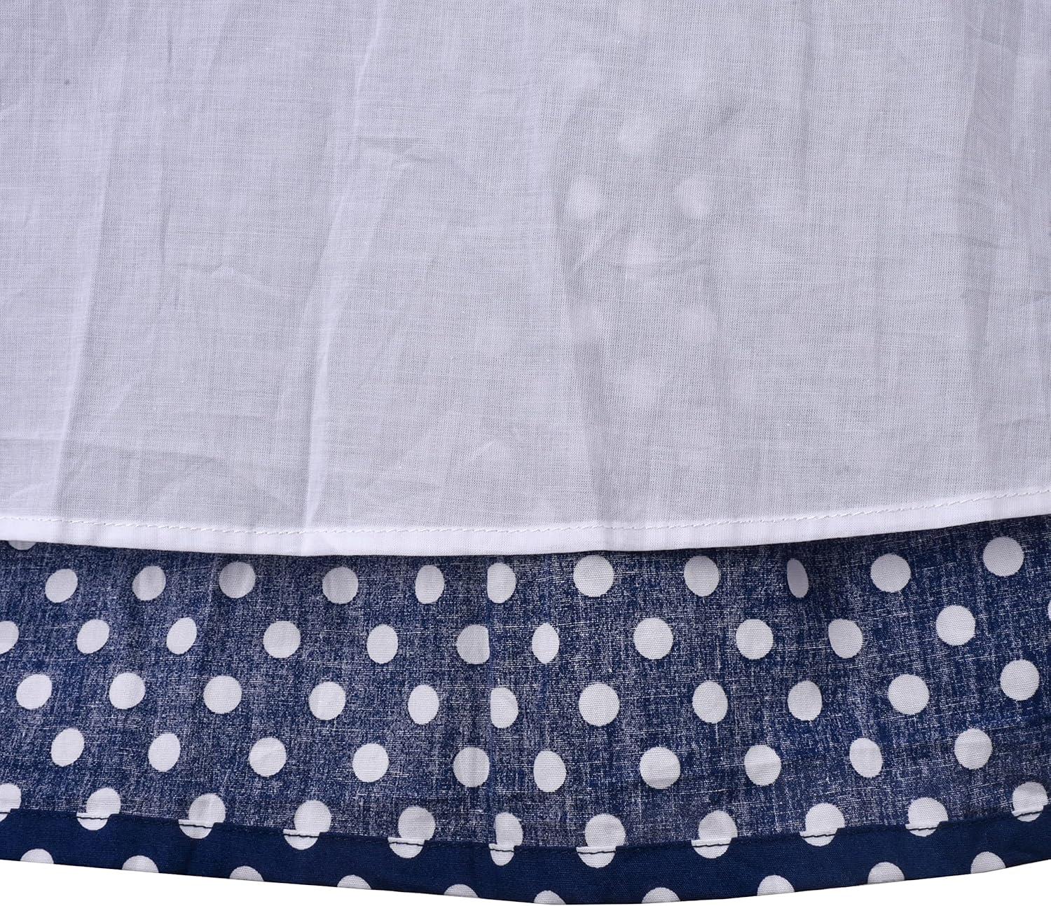 imageSunny Fashion Girls Dress TurnDown Collar Checkered Black White Summer 714Blue Dot