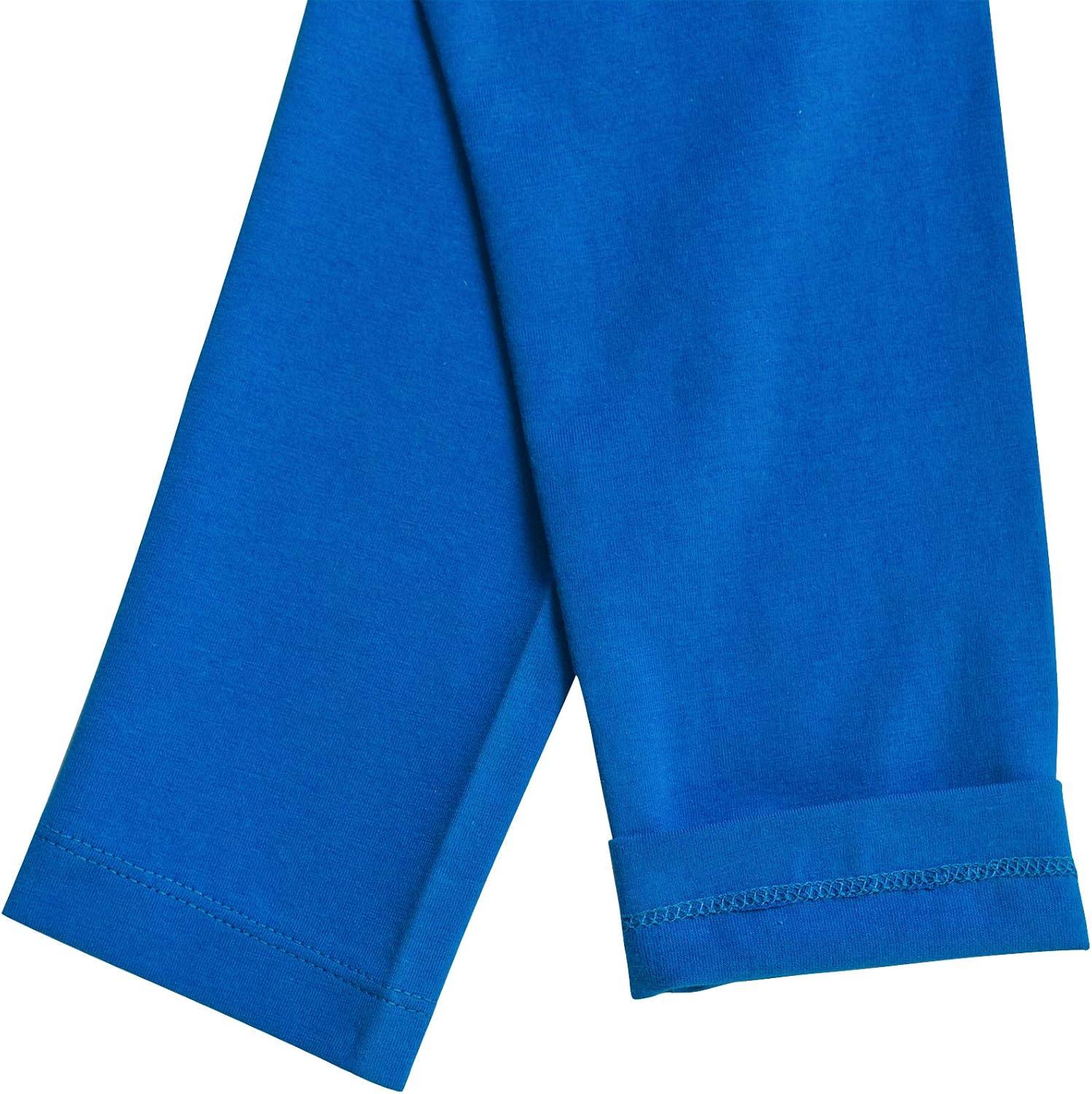 imageSunny Fashion Girls Pants 3Pack Cotton Leggings Lace Stretchy Kids ToddlerLight PinkPinkBlue