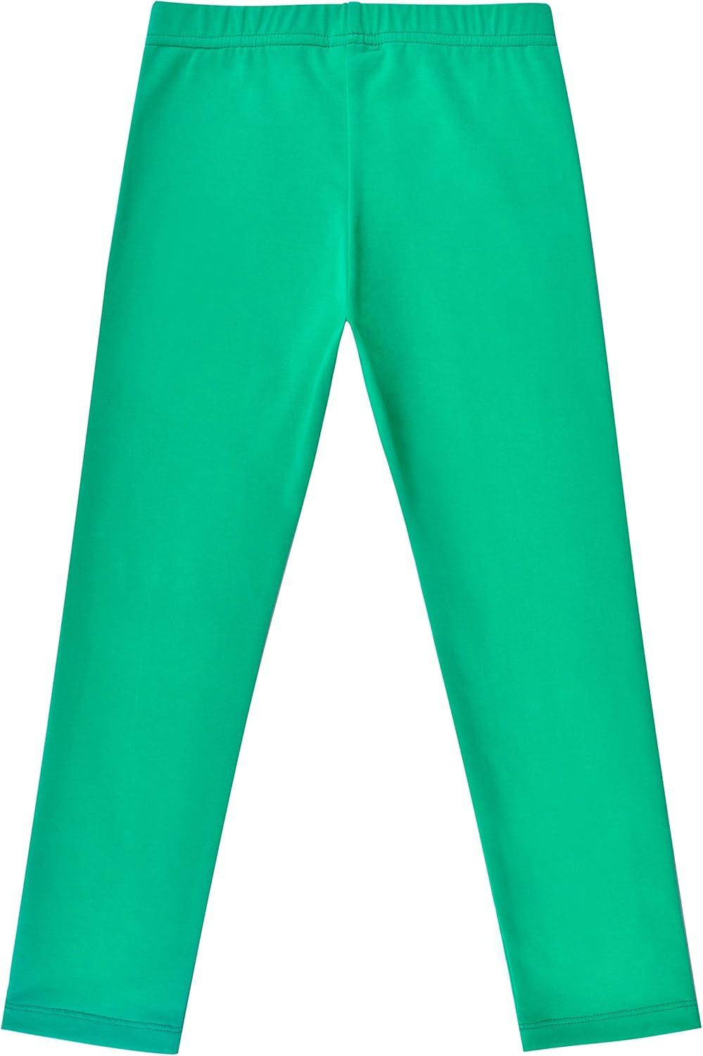 imageSunny Fashion Girls Pants 3Pack Cotton Leggings Lace Stretchy Kids ToddlerReindeer Bird