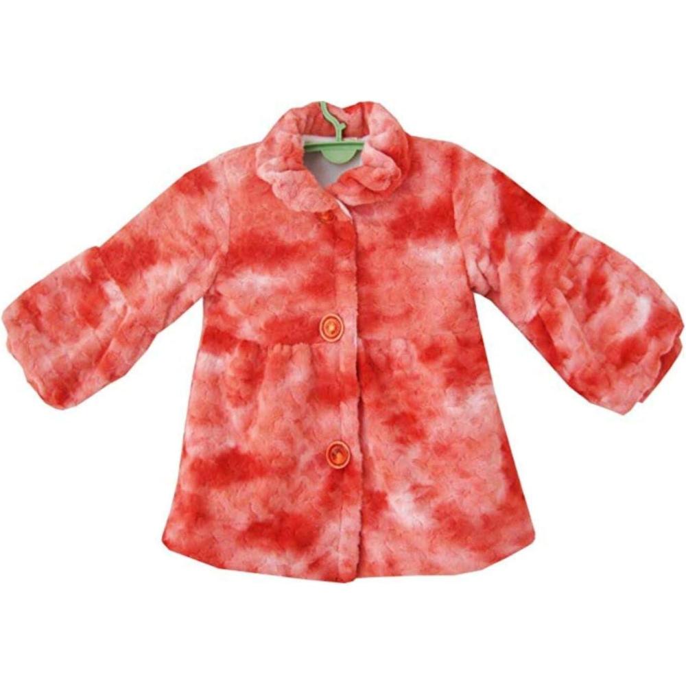 imageSunny Fashion Girls Coat Red Faux Fur Lining Jacket