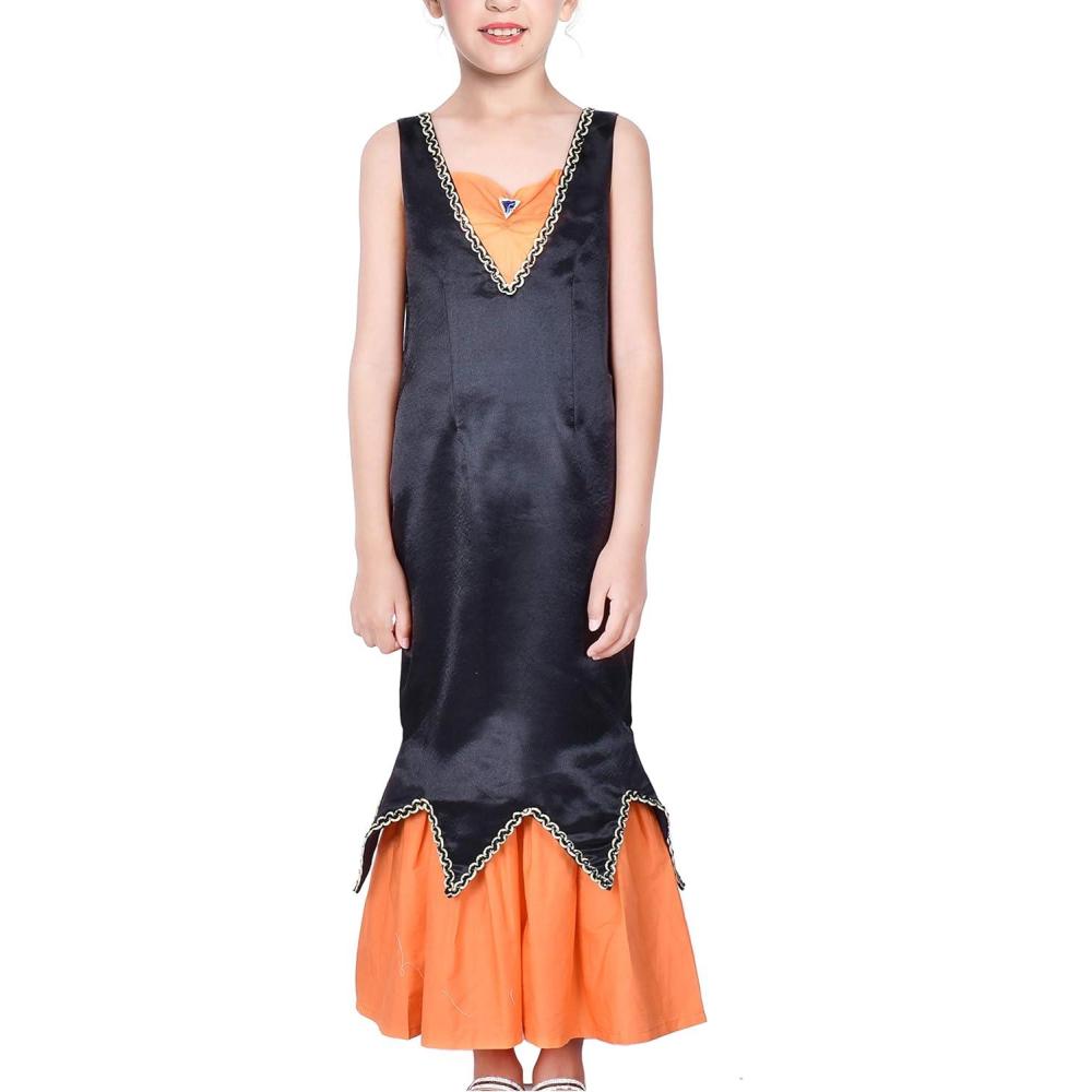 imageSunny Fashion Girls Dress Halloween Witch Costume Black Orange Pumpkin Size 714