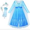 Girls Dress Snow Queen Ice Snowflake Crown Wand Princess Costume Size 8