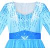 Girls Dress Snow Queen Ice Snowflake Crown Wand Princess Costume Size 8