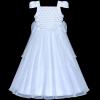 Sunny Fashion Flower Girls Dress White Sparkling Corset Pageant Vintage(White)