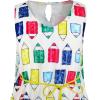 Sunny Fashion Girls Dress Cartoon Colorful Pencil Sash 2-in-1 Size 5-12