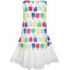 Sunny Fashion Girls Dress Cartoon Colorful Pencil Sash 2-in-1 Size 5-12