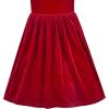 Sunny Fashion Girls Dress Christmas Hat Red Velvet Long Sleeve Holiday Size 4-14(Claret Red)