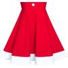 Sunny Fashion Girls Dress Christmas Santa Hat Long Sleeve Party New Year(Red White)