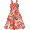 Sunny Fashion Girls Dress Floral Cotton Casual Summer Beach Sundress Size 6-12
